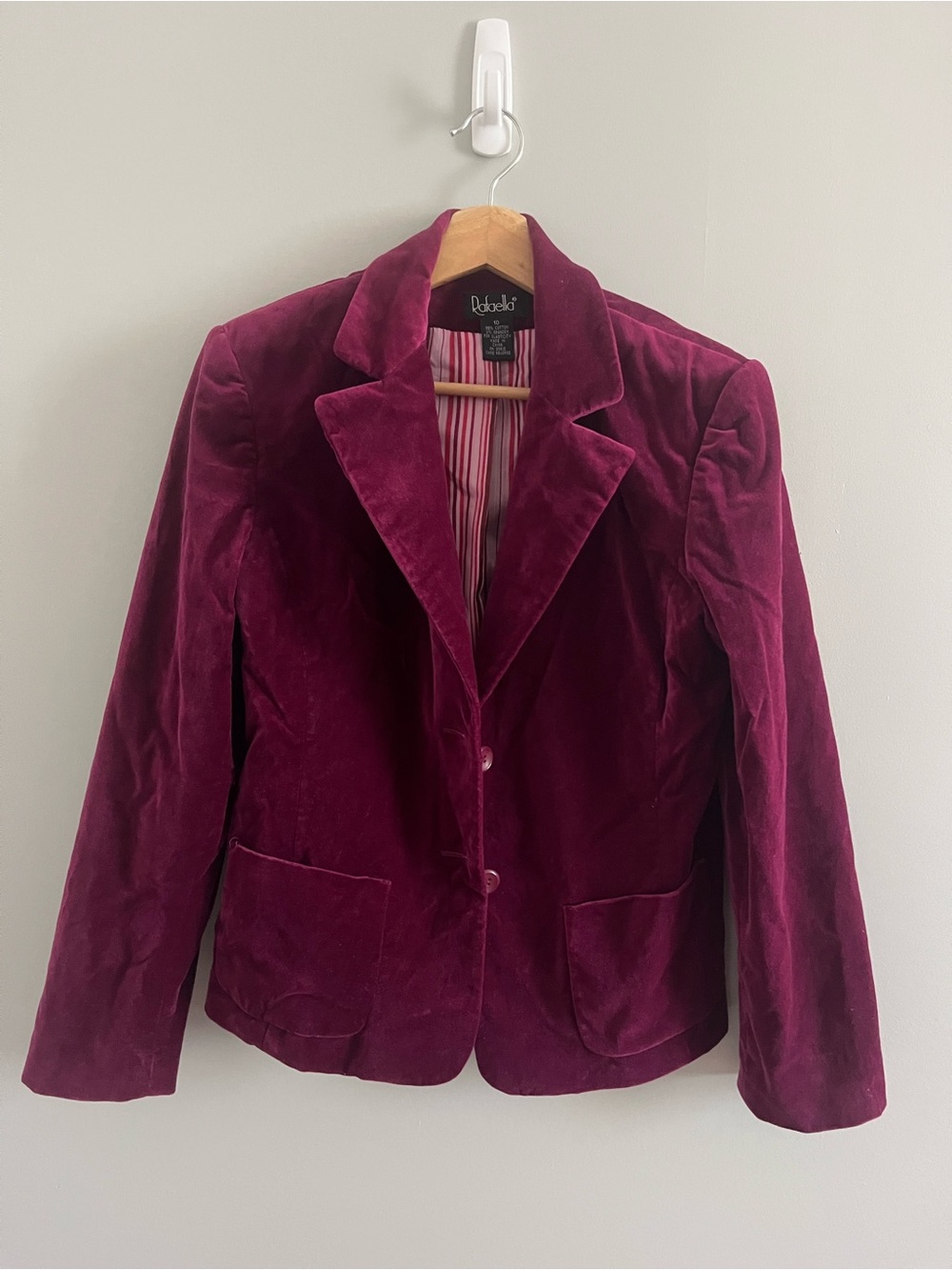 Rafaella Magenta Velvet Blazer
